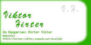 viktor hirter business card